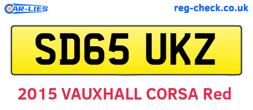 SD65UKZ are the vehicle registration plates.