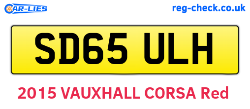 SD65ULH are the vehicle registration plates.