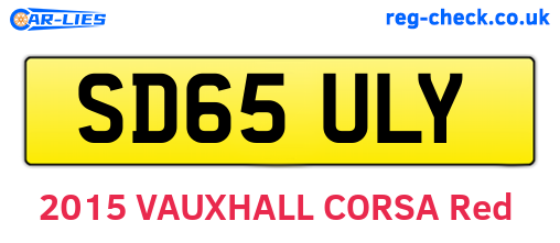 SD65ULY are the vehicle registration plates.