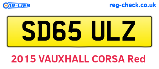 SD65ULZ are the vehicle registration plates.