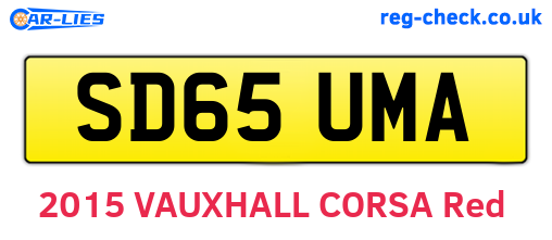 SD65UMA are the vehicle registration plates.