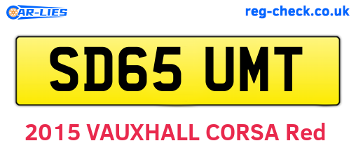 SD65UMT are the vehicle registration plates.