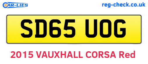 SD65UOG are the vehicle registration plates.