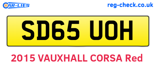 SD65UOH are the vehicle registration plates.