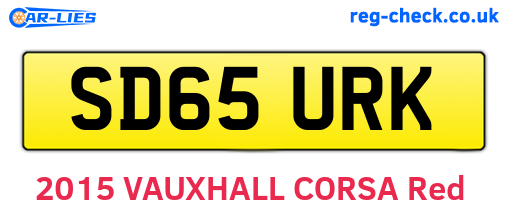 SD65URK are the vehicle registration plates.
