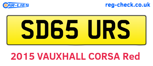 SD65URS are the vehicle registration plates.