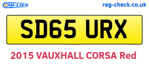 SD65URX are the vehicle registration plates.