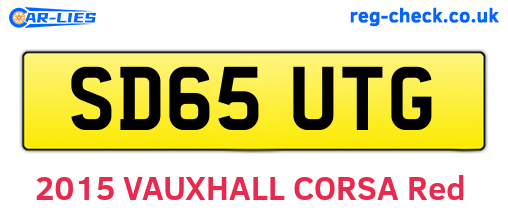 SD65UTG are the vehicle registration plates.