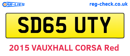 SD65UTY are the vehicle registration plates.
