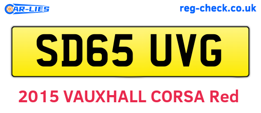 SD65UVG are the vehicle registration plates.
