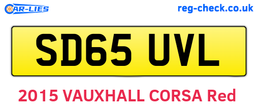 SD65UVL are the vehicle registration plates.