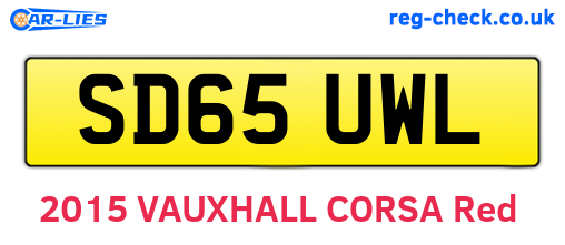 SD65UWL are the vehicle registration plates.