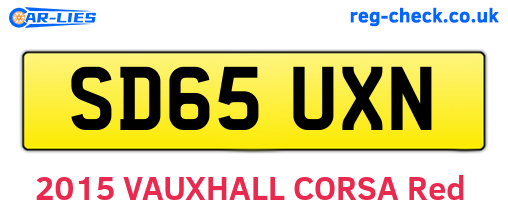 SD65UXN are the vehicle registration plates.