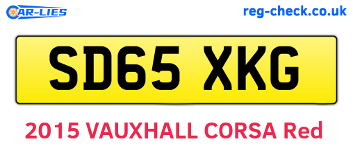 SD65XKG are the vehicle registration plates.