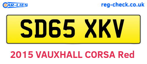 SD65XKV are the vehicle registration plates.