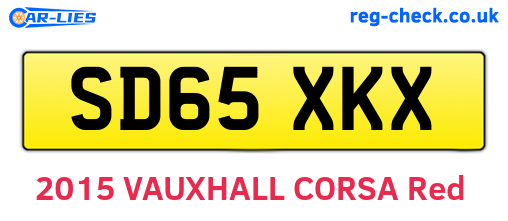 SD65XKX are the vehicle registration plates.