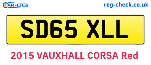 SD65XLL are the vehicle registration plates.