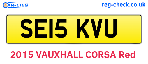 SE15KVU are the vehicle registration plates.