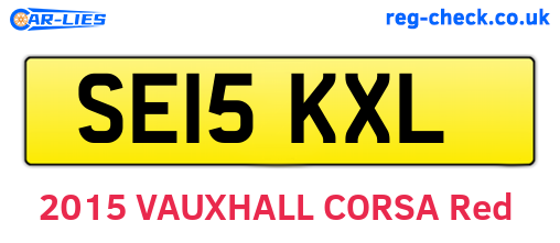 SE15KXL are the vehicle registration plates.