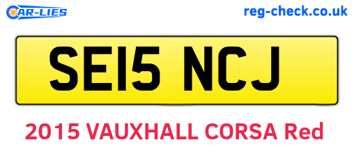 SE15NCJ are the vehicle registration plates.