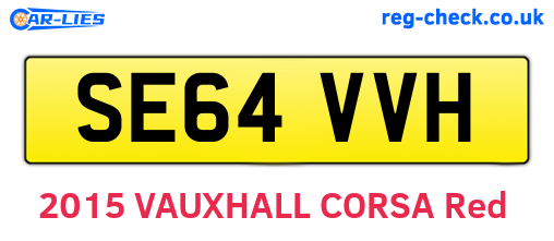 SE64VVH are the vehicle registration plates.