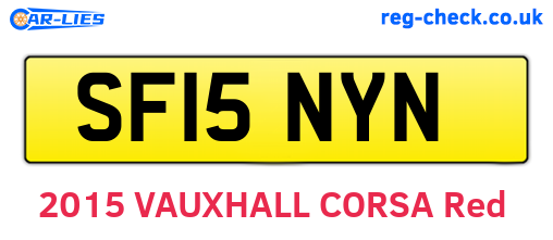 SF15NYN are the vehicle registration plates.