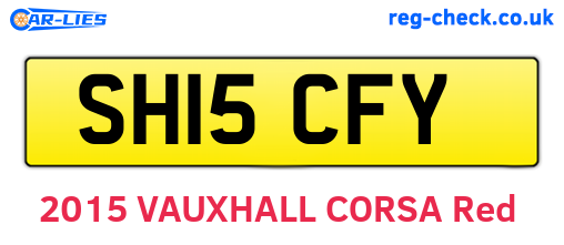 SH15CFY are the vehicle registration plates.