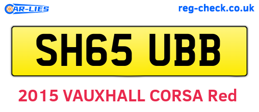 SH65UBB are the vehicle registration plates.