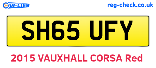 SH65UFY are the vehicle registration plates.
