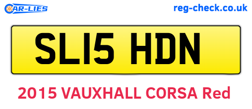 SL15HDN are the vehicle registration plates.