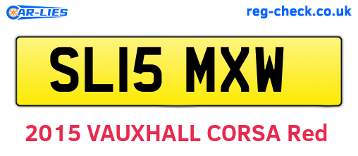 SL15MXW are the vehicle registration plates.