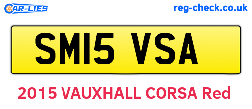 SM15VSA are the vehicle registration plates.