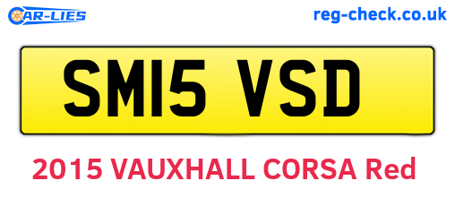 SM15VSD are the vehicle registration plates.