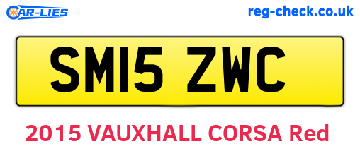 SM15ZWC are the vehicle registration plates.