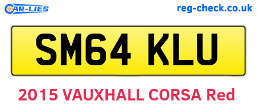 SM64KLU are the vehicle registration plates.