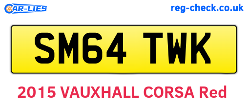 SM64TWK are the vehicle registration plates.