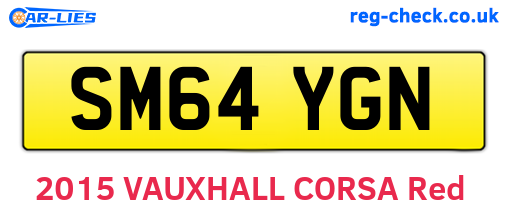 SM64YGN are the vehicle registration plates.