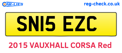 SN15EZC are the vehicle registration plates.