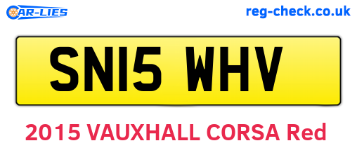 SN15WHV are the vehicle registration plates.