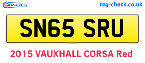 SN65SRU are the vehicle registration plates.