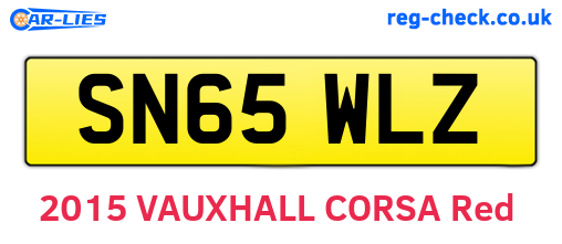 SN65WLZ are the vehicle registration plates.