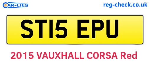 ST15EPU are the vehicle registration plates.