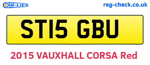 ST15GBU are the vehicle registration plates.