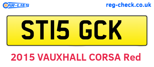 ST15GCK are the vehicle registration plates.