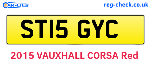 ST15GYC are the vehicle registration plates.