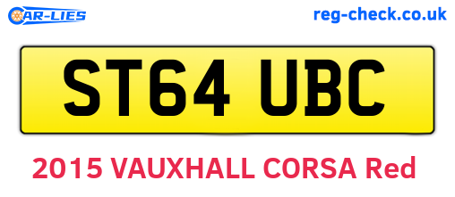 ST64UBC are the vehicle registration plates.