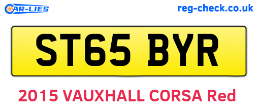 ST65BYR are the vehicle registration plates.