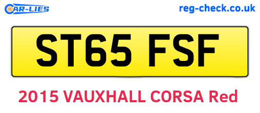 ST65FSF are the vehicle registration plates.