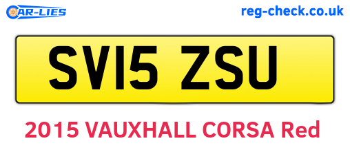 SV15ZSU are the vehicle registration plates.