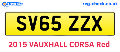 SV65ZZX are the vehicle registration plates.